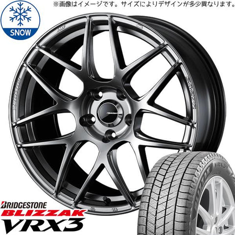 225/60R18 スタッドレスタイヤホイールセット クラウンクロスオーバー etc (BRIDGESTONE BLIZZAK VRX3 & WedsSport SA27R 5穴 114.3)