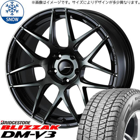 225/60R18 スタッドレスタイヤホイールセット クラウンクロスオーバー etc (BRIDGESTONE BLIZZAK DM-V3 & WedsSport SA27R 5穴 114.3)