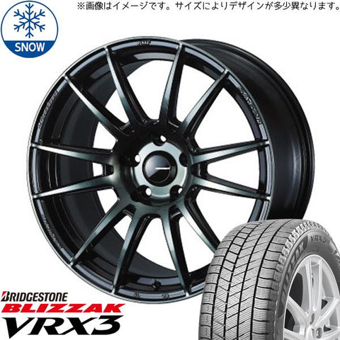 235/60R18 スタッドレスタイヤホイールセット クラウンスポーツ etc (BRIDGESTONE BLIZZAK VRX3 & WedsSport SA62R 5穴 114.3)