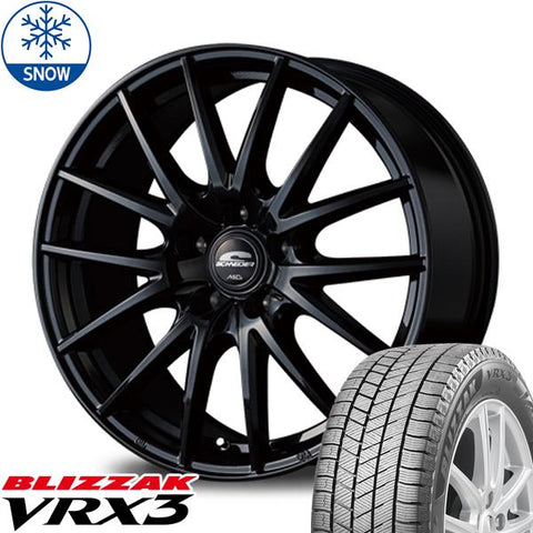 185/60R15 スタッドレスタイヤホイールセット シエンタ etc (BRIDGESTONE VRX3 & SCHNEIDER SQ27 5穴 100)