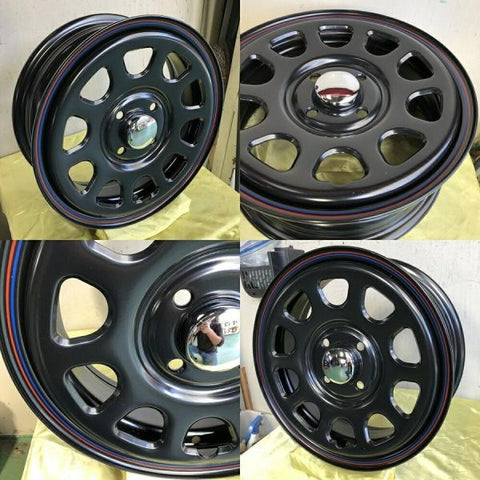 165/65R14 スタッドレスタイヤホイールセット ハスラー etc (BRIDGESTONE VRX3 & DAYTONASS 4穴 100)