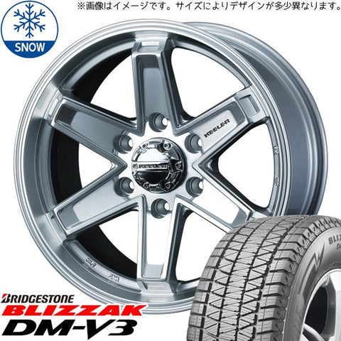 265/65R18 スタッドレスタイヤホイールセット ランクル250 etc (BRIDGESTONE BLIZZAK DM-V3 & KEELER TACTICS 6穴 139.7)