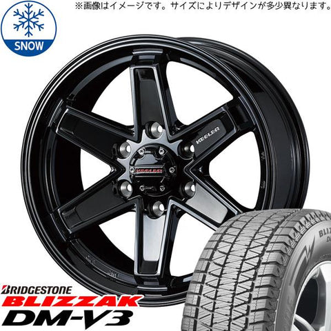 175/80R16 スタッドレスタイヤホイールセット ジムニー JB64 JB23 etc (BRIDGESTONE DM-V3 & KEELERTACTICS 5穴 139.7)