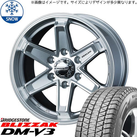 175/80R16 スタッドレスタイヤホイールセット ジムニー JB64 JB23 etc (BRIDGESTONE DM-V3 & KEELERTACTICS 5穴 139.7)