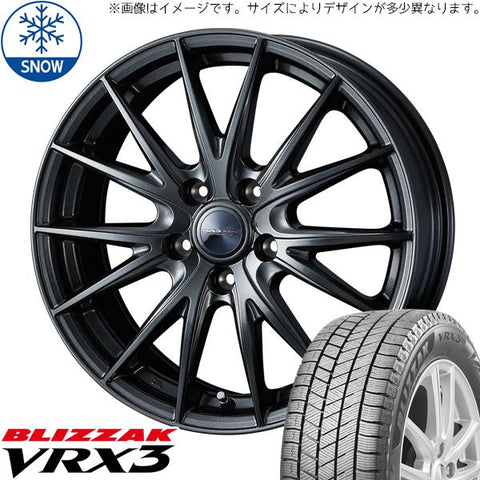 225/60R18 スタッドレスタイヤホイールセット アルファード etc (BRIDGESTONE VRX3 & VELVASPORT2 5穴 120)