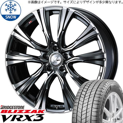 225/60R17 スタッドレスタイヤホイールセット レクサスLBX etc (BRIDGESTONE BLIZZAK VRX3 & LEONIS VR 5穴 114.3)