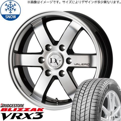 215/70R15 スタッドレスタイヤホイールセット ハイエース (BRIDGESTONE VRX3 & VENERDI VALERIO 6穴 139.7)