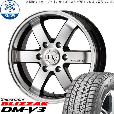 215/70R16 スタッドレスタイヤホイールセット ハイエース (BRIDGESTONE DM-V3 & VENERDI VALERIO 6穴 139.7)