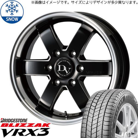 215/70R15 スタッドレスタイヤホイールセット ハイエース (BRIDGESTONE VRX3 & VENERDI VALERIO 6穴 139.7)