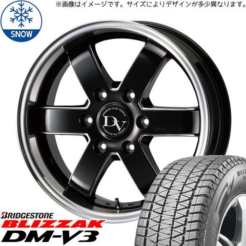 215/70R16 スタッドレスタイヤホイールセット ハイエース (BRIDGESTONE DM-V3 & VENERDI VALERIO 6穴 139.7)