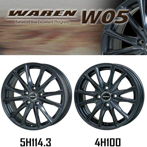 14インチ アルミホイール 4穴 100 ヴァーレン W05 5.5J +45 1本 – All-Terrain