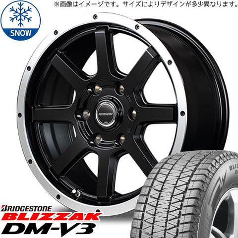 175/80R16 スタッドレスタイヤホイールセット ジムニー JB64 JB23 etc (BRIDGESTONE DM-V3 & ROADMAX WF8 5穴 139.7)