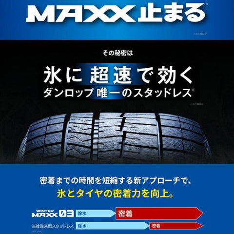 155/80R13 スタッドレスタイヤ 13インチ ダンロップ ウィンターマックス03 4本セット 1台分 正規品