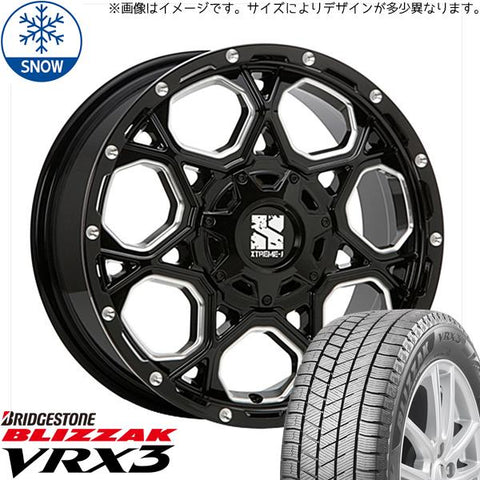 195/65R16 スタッドレスタイヤホイールセット パジェロミニ etc (BRIDGESTONE VRX3 & XTREME-J XJ06 5穴 114.3)